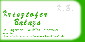 krisztofer balazs business card